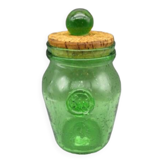 Old bubbled glass jar from Biot