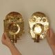 Pair of Swedish Brass Wall Sconces from the Mid-Century