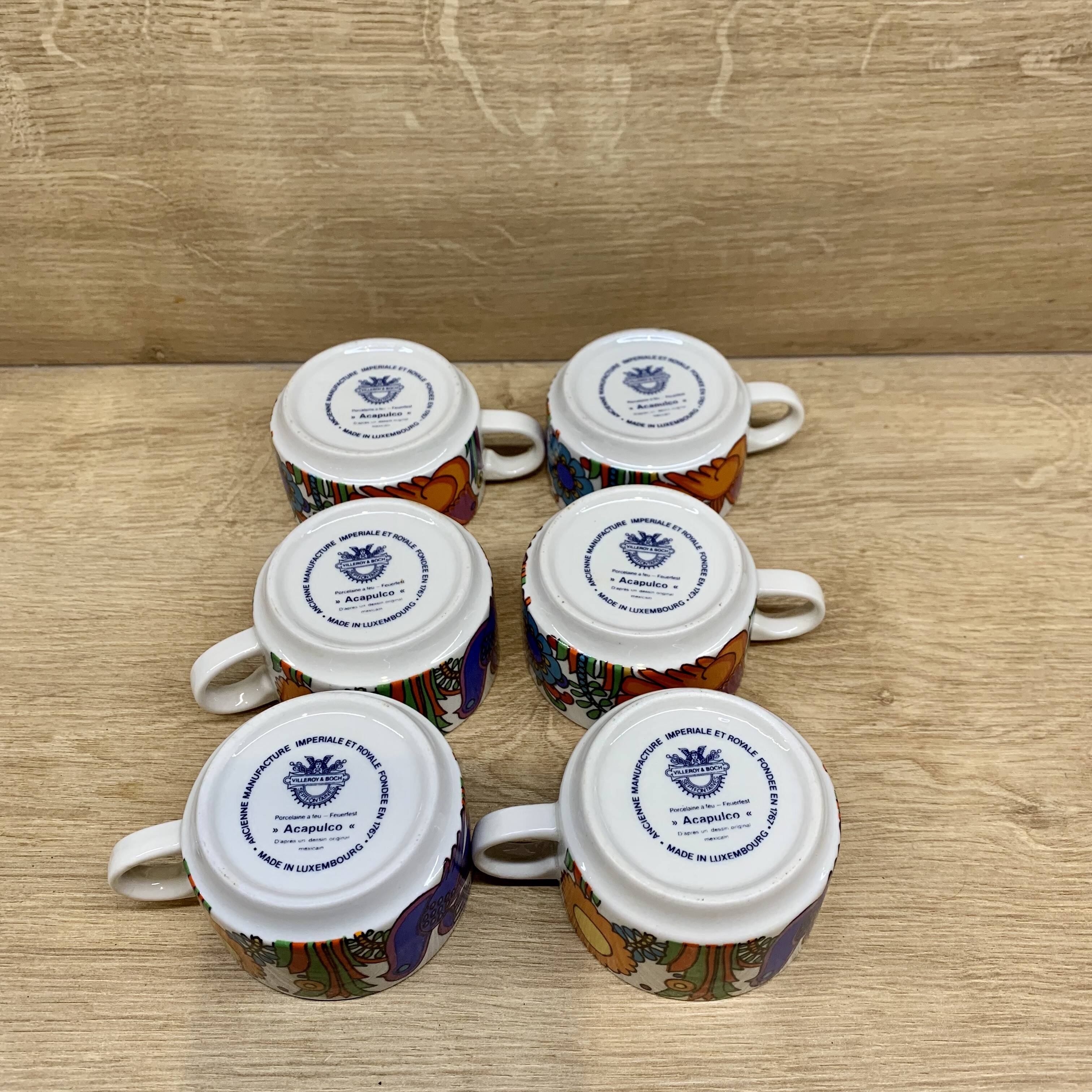 Set of 6 small coffe cups Villeroy & Boch Acapulco