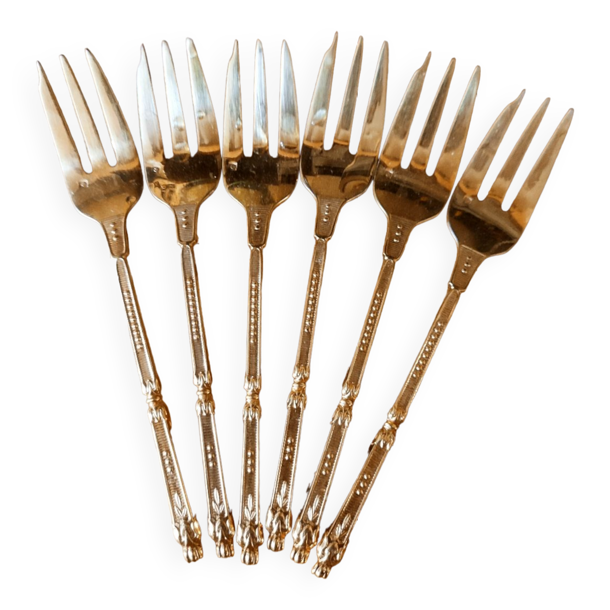 Set of 6 melon forks, cake forks