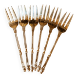 Set of 6 melon forks, cake forks