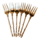 Set of 6 melon forks, cake forks