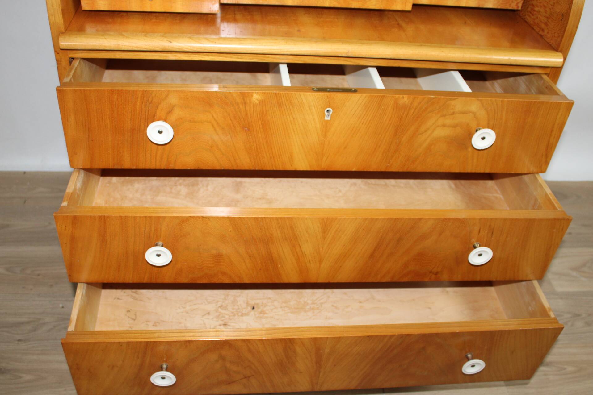 Teak roll-top desk – Sweden, 1960s