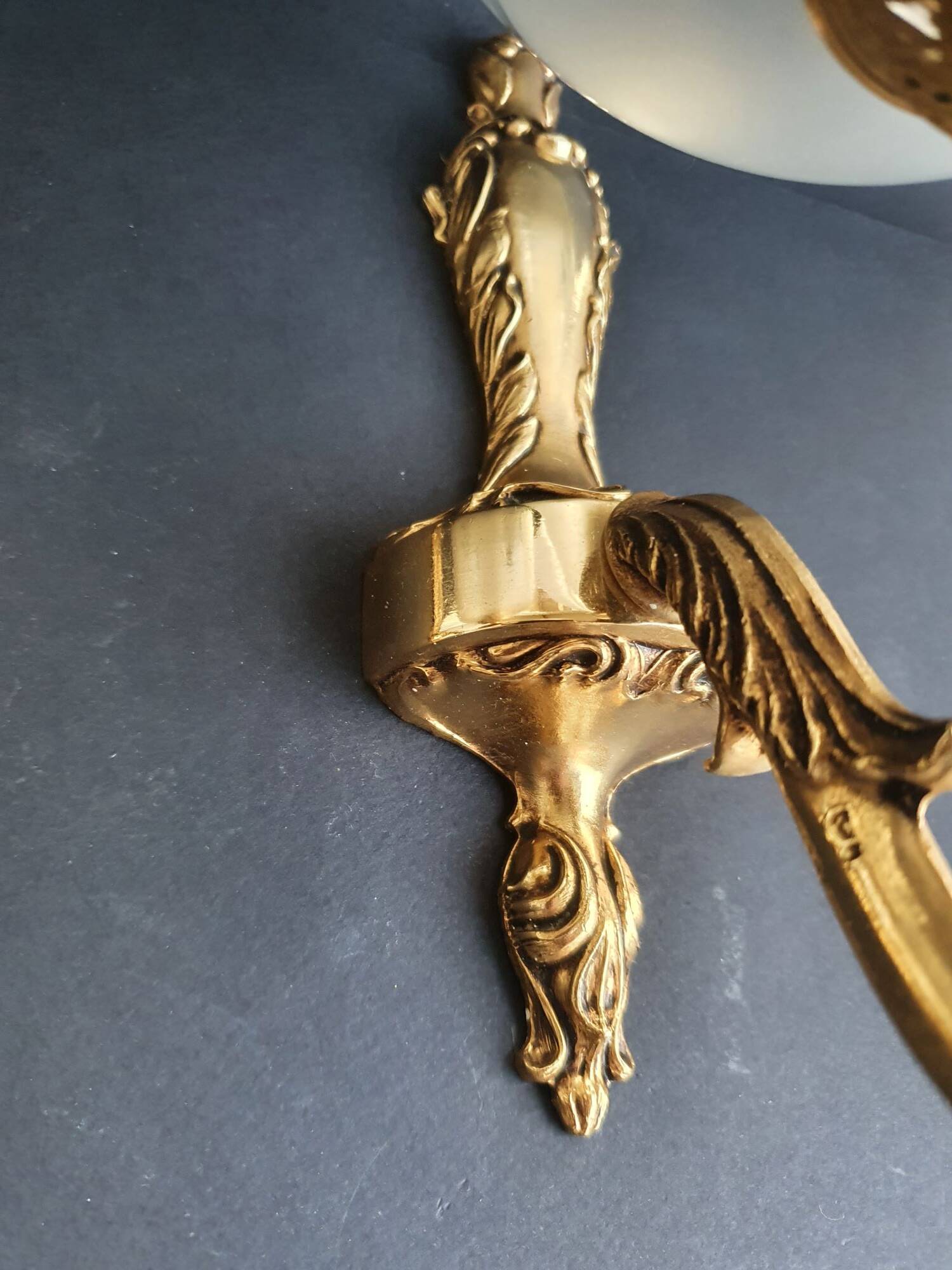 Pair of bronze wall sconces in Empire/Napoleon III style.