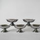 set of 5 designer stainless steel bowls 1970 9 x 5 cm