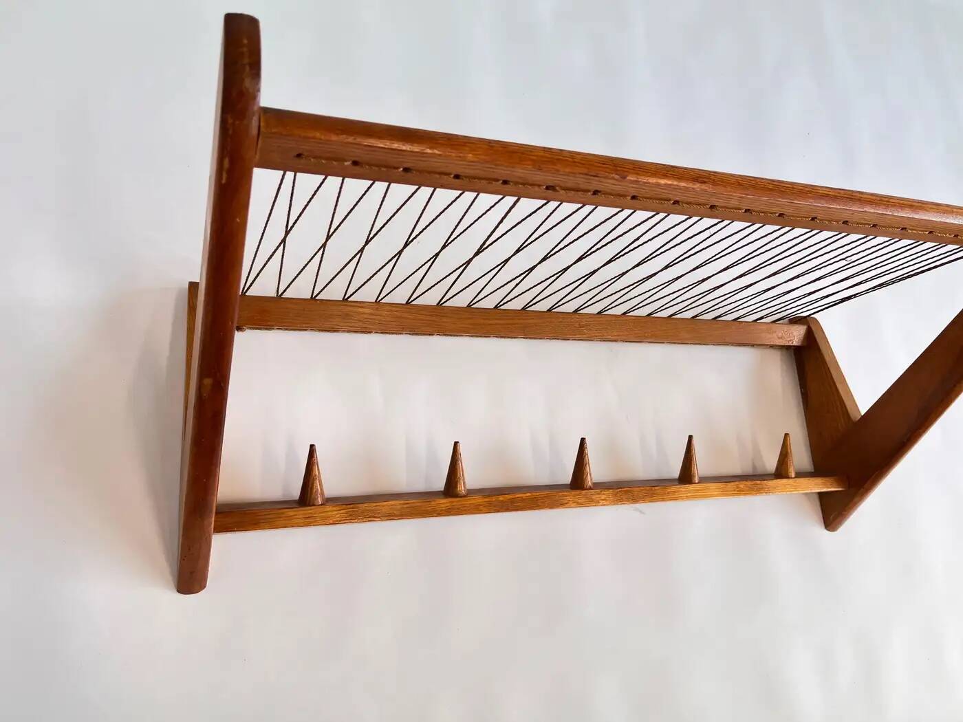 Midcentury wooden design wall coat rack by ÚLUV - Czechoslovakia, 1960s