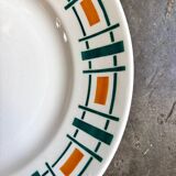 Badonviller round dish in glazed earthenware, "Quiberon" service