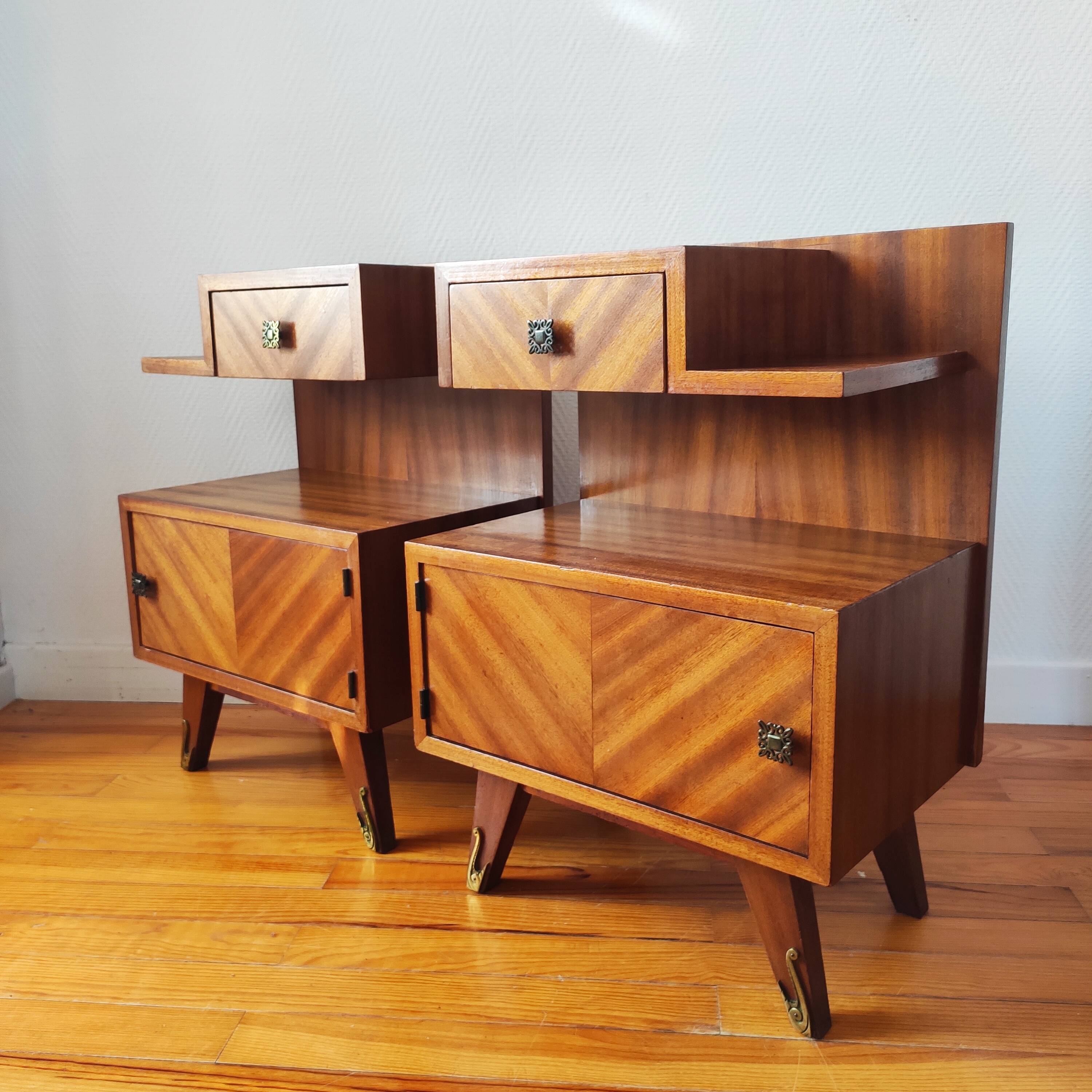Pair of vintage bedside tables 1950/60