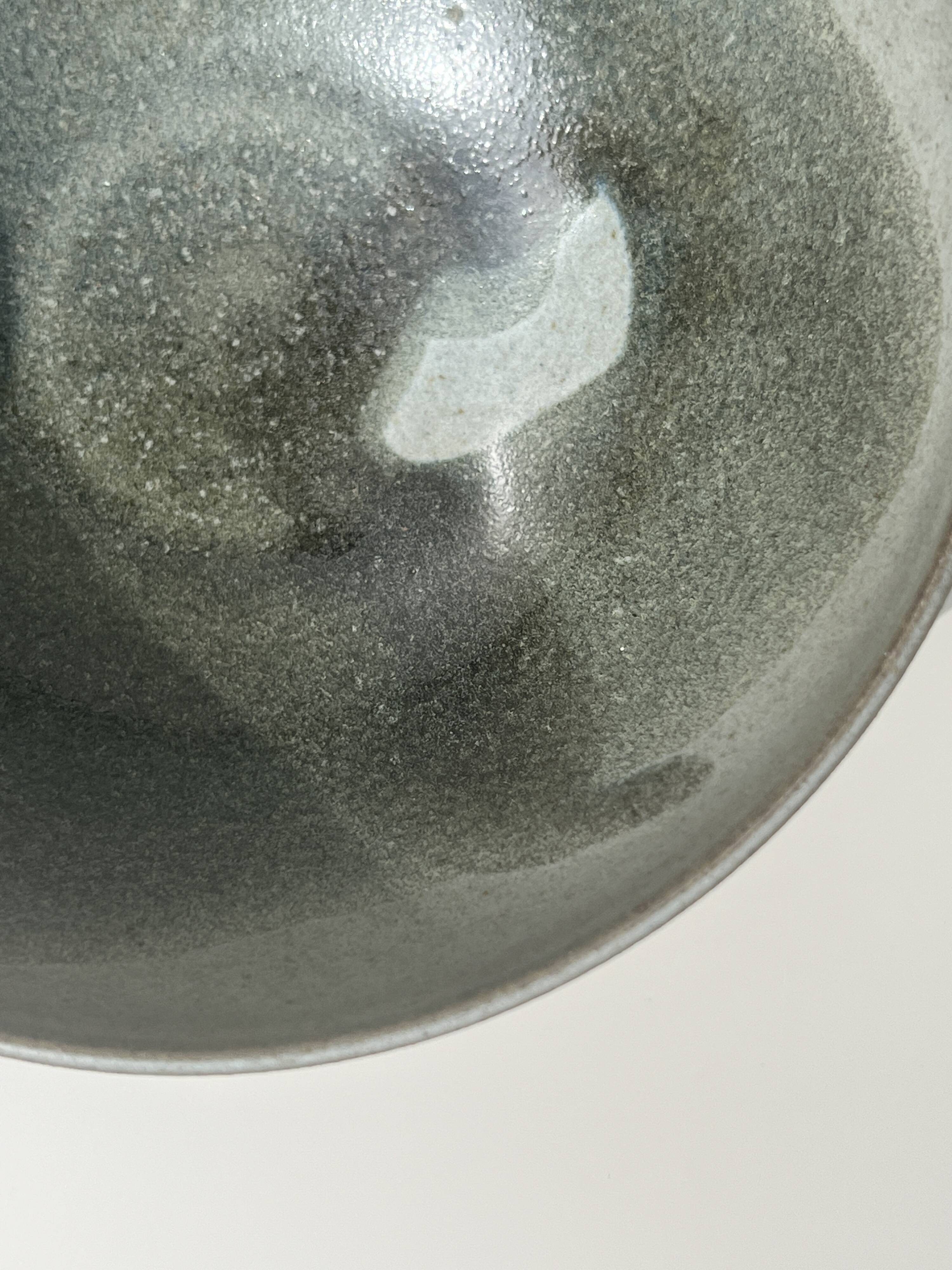 Bowl / ceramic pocket tray, glazed and signed, Brittany 1970