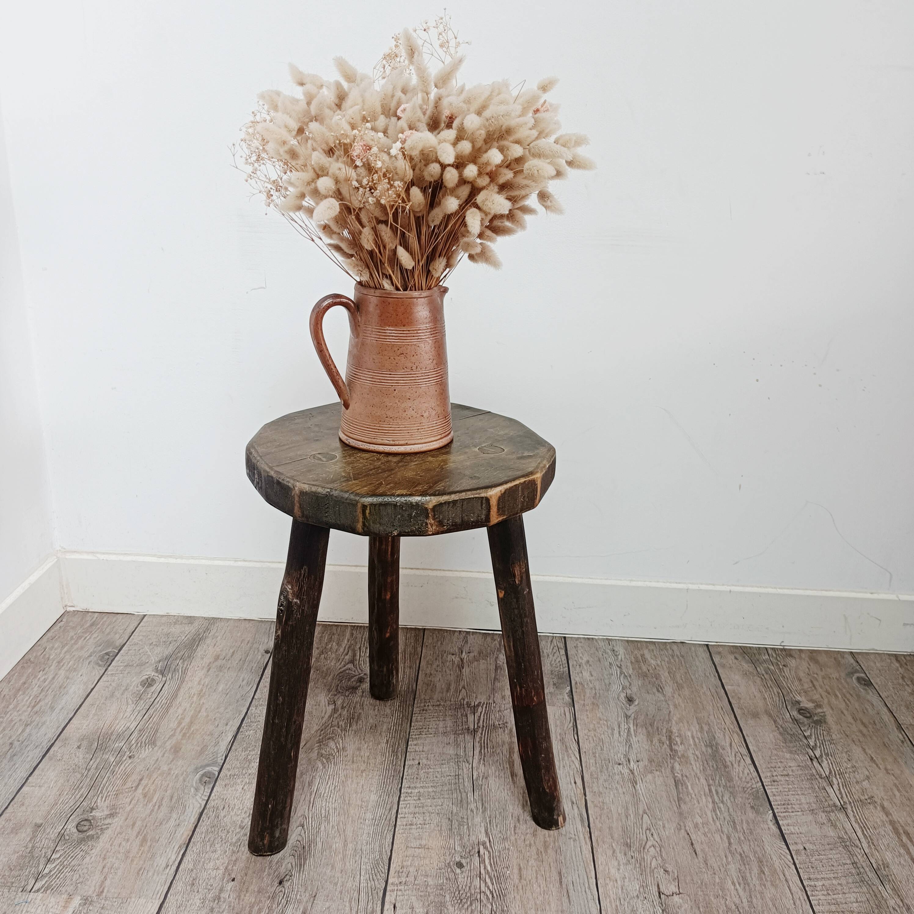 Rustic tripod stool