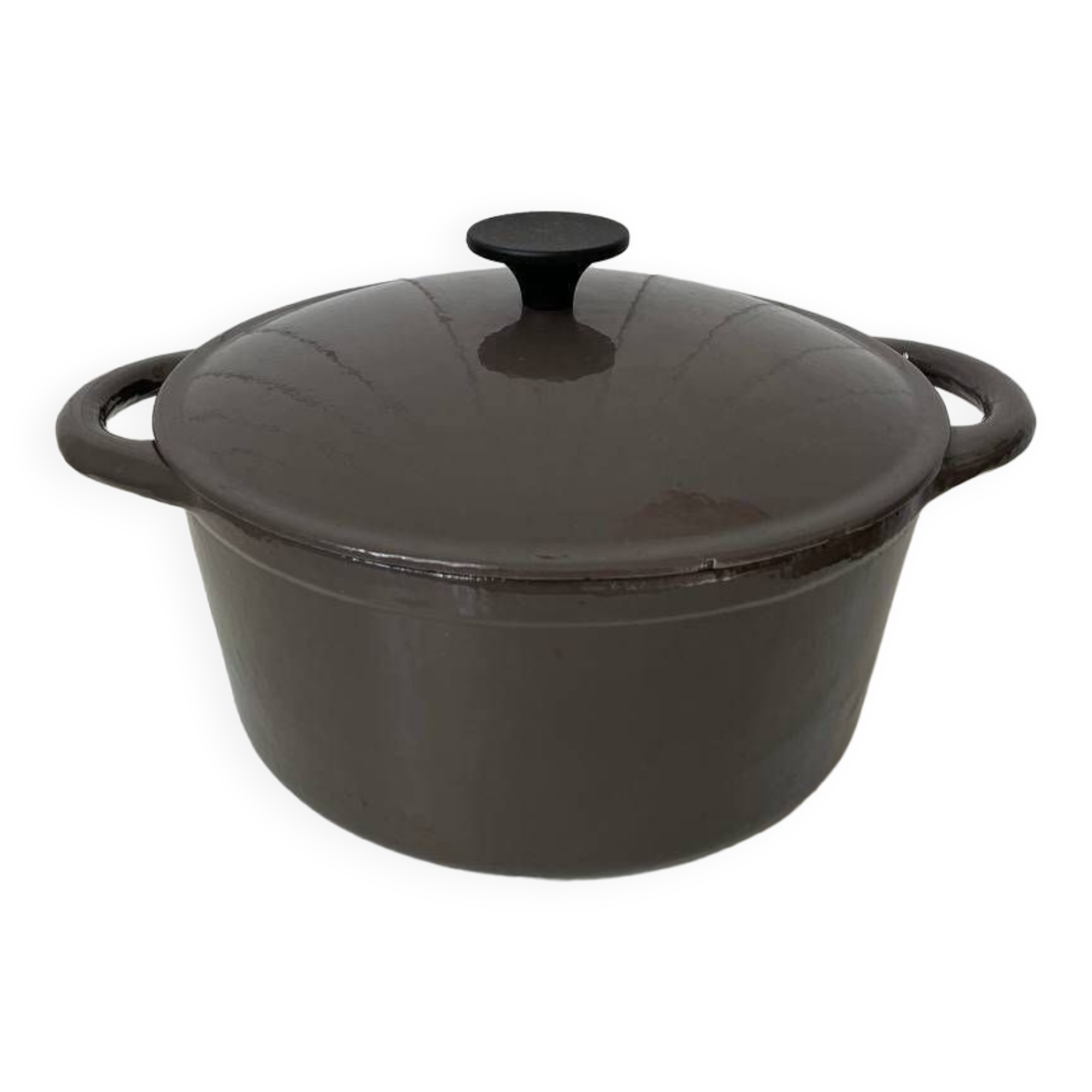Round enameled cast iron casserole dish 26cm
