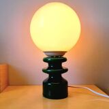 Space Age ceramic and opaline lamp, 1970