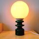 Lampe space age en céramique et opaline, 1970