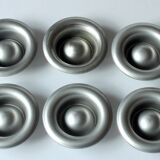 Stainless steel egg cups - set of 6 - Vintage