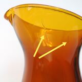 Carafe, vintage pitcher in blown glass