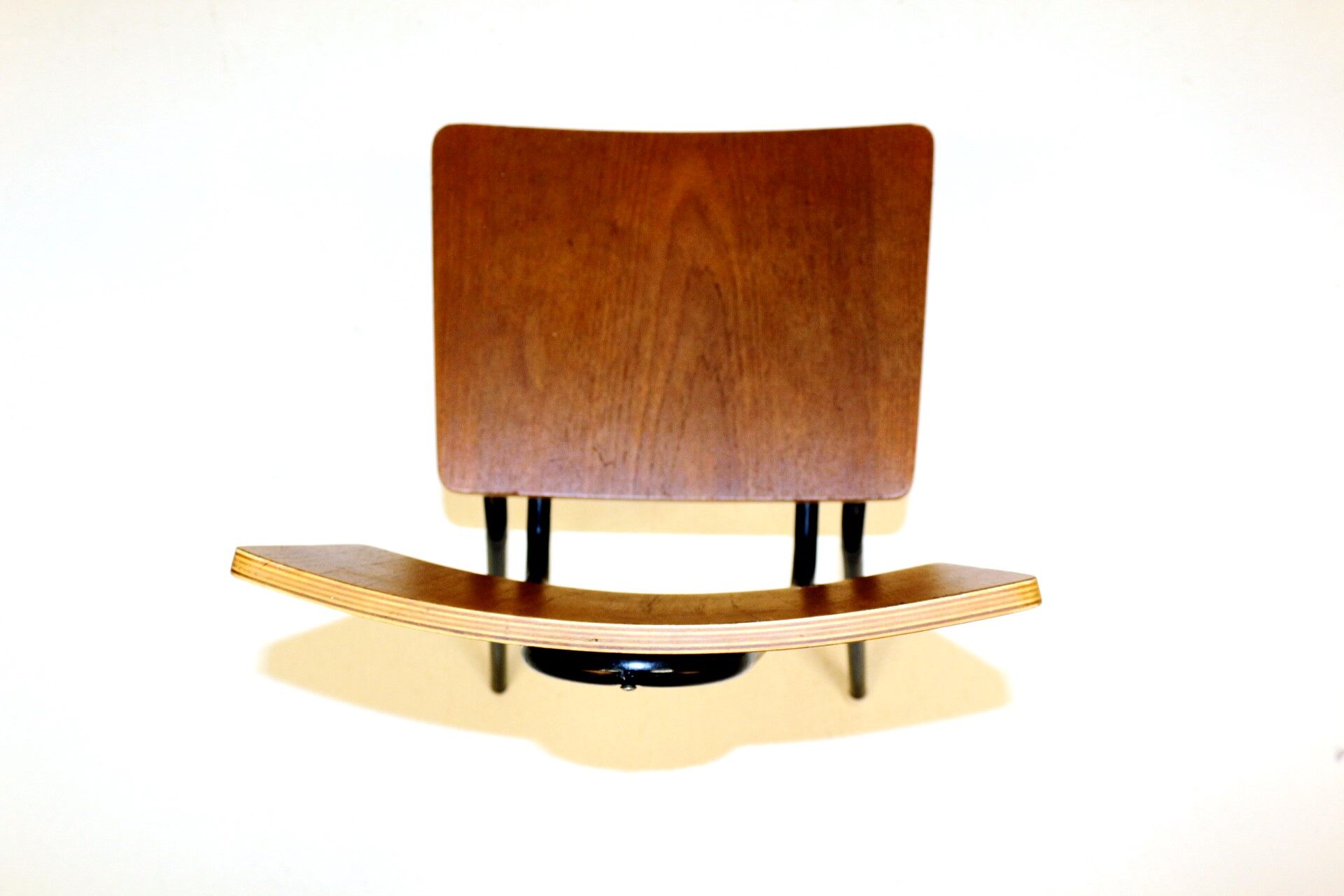 Set of 4 teak and metal chairs, Denmark, 1950