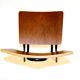 Set of 4 teak and metal chairs, Denmark, 1950