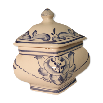Pot en porcelaine blanc-bleu