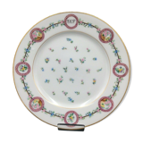 Porcelain plate of Paris Initials ECP XIXth