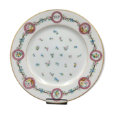 Porcelain plate of Paris Initials ECP XIXth