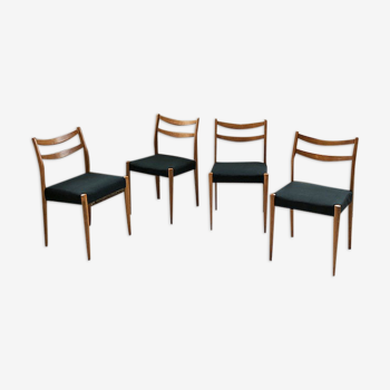 Set 4 chaises scandinaves vertes