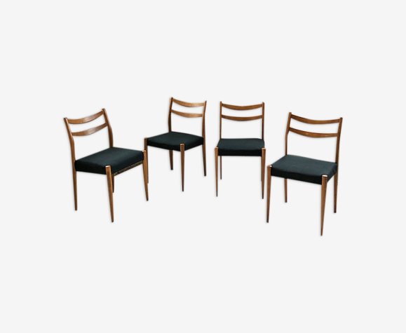 Set 4 chaises scandinaves vertes