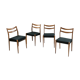 Set 4 green Scandinavian chairs