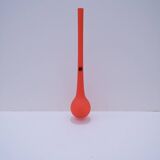 Soliflore vase by Carlo MORETTI in orange glass, Italy 1980