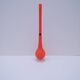 Soliflore vase by Carlo MORETTI in orange glass, Italy 1980