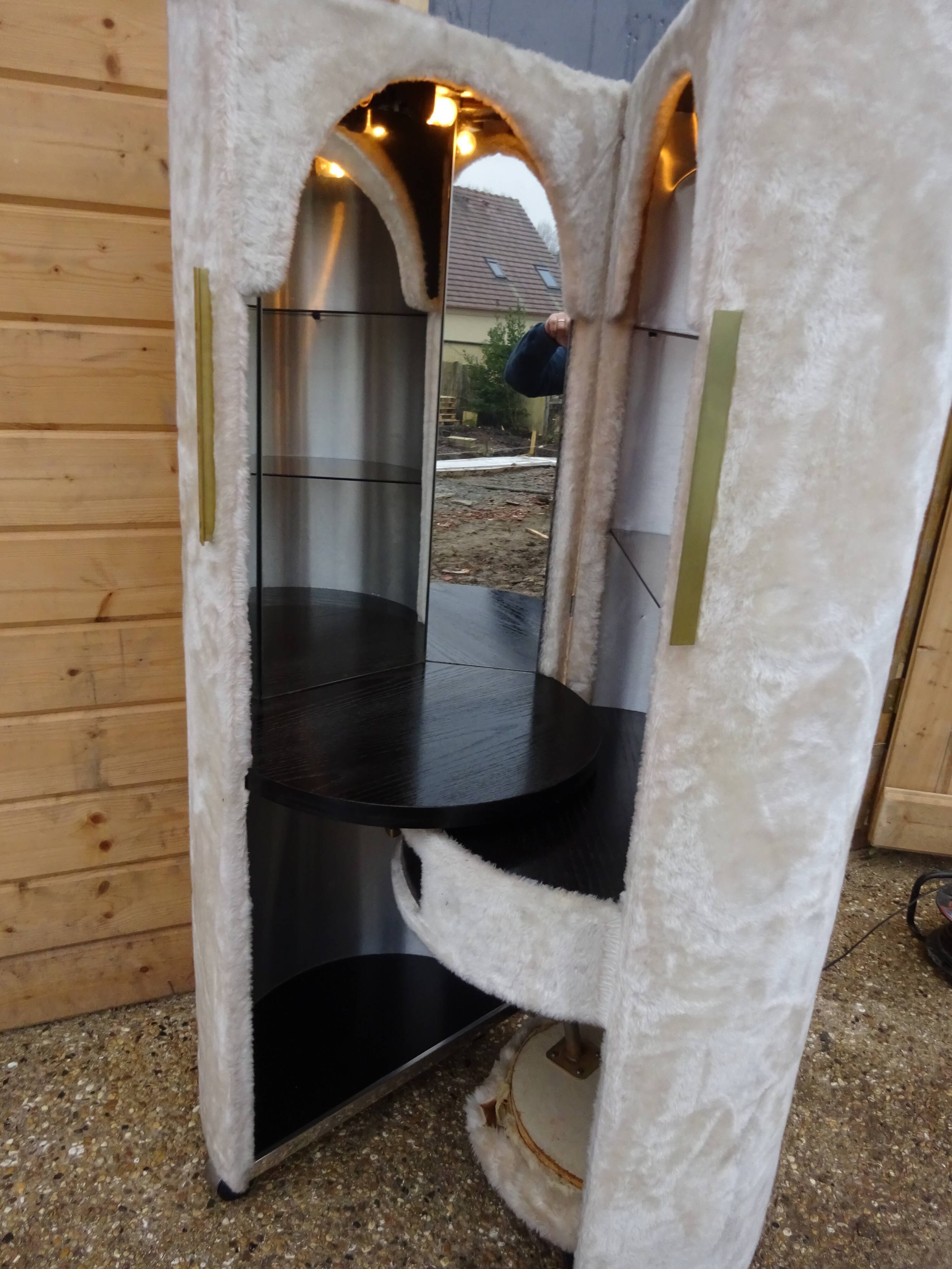 hairdresser rug vintage felt cylindrical