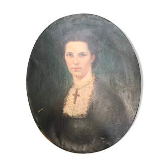19th century portrait oil on canvas