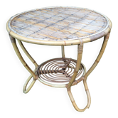 Table basse en rotin