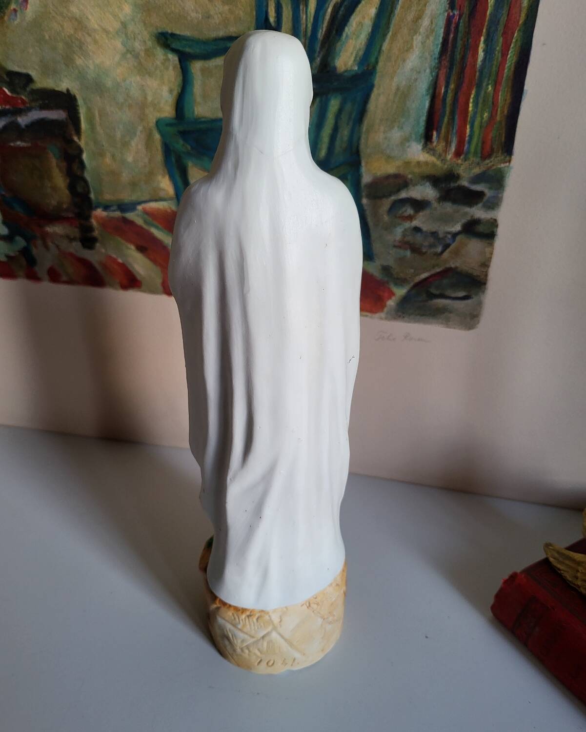 Religious Statuette of Our Lady of Lourdes, Saint Virgin Mary