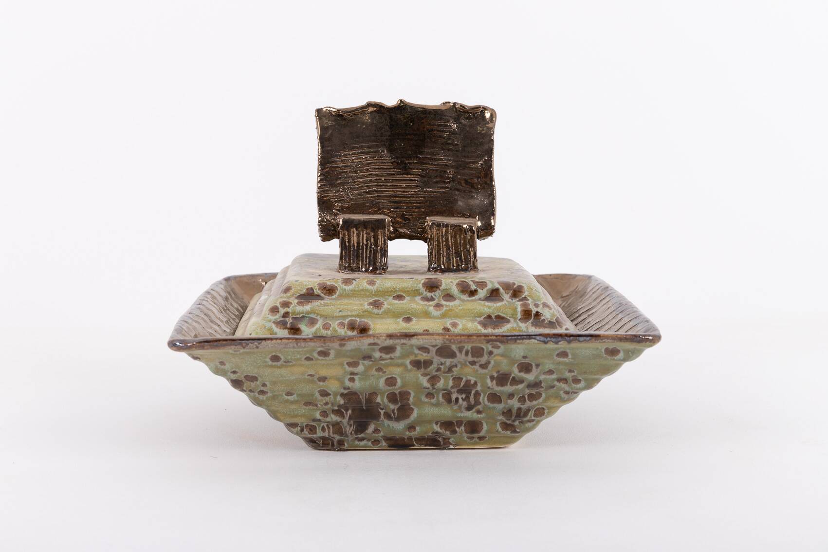 Unique glazed ceramic bowl, Sicily 1990’s