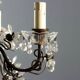 Antique metal and sheet chandelier, Italy, 20th century
