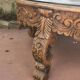 Large vintage Moroccan table – hand-carved solid wood – 1983