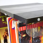 Rack à disques en vinyle de l'ère spatiale en acrylique fumé, années 1970