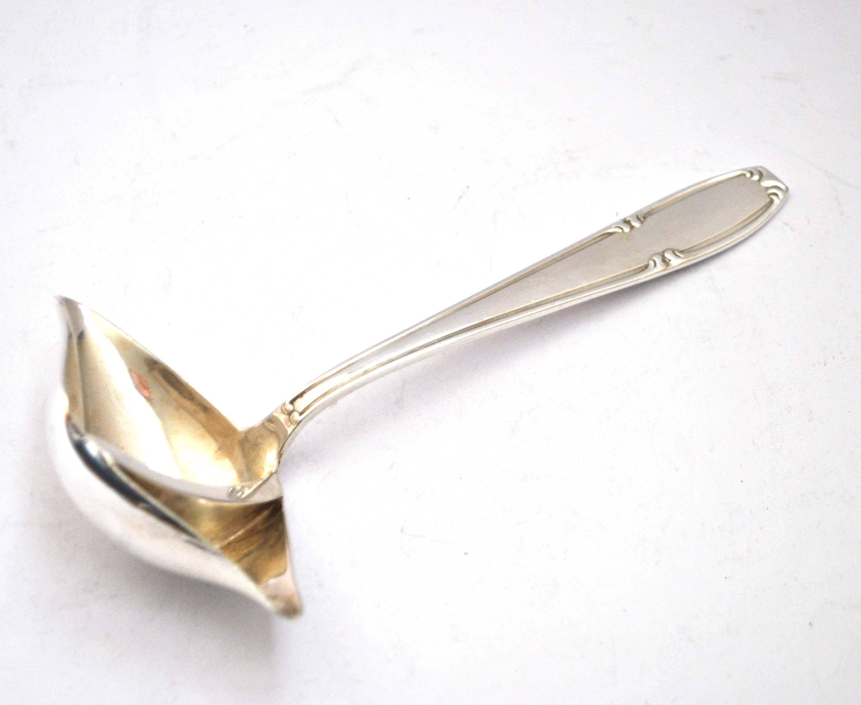 Sauce spoon Fat / lean ladle Silver metal service SFAM 18cm