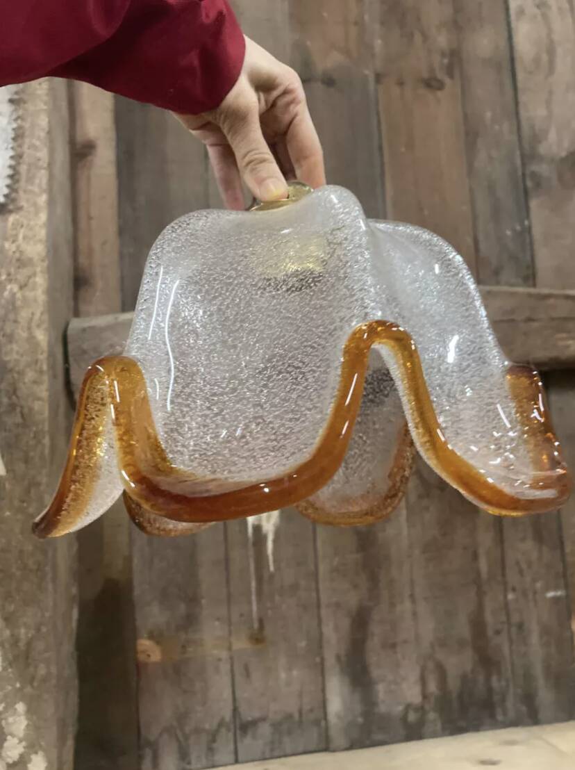 Italian glass pendant light 1970