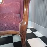 Pair of NIII walnut armchairs