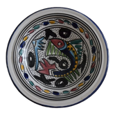Multicolored fish pattern salad bowl
