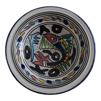 Multicolored fish pattern salad bowl