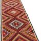 Turkish Handwoven Vintage Herki Kilim 83 cm x 322 cm