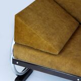 Restored Bauhaus Tubular Chrome and Steel Sofa from Hynek Gottwald, 1930s