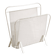 Vintage French Mid Century Mathieu Matégot White Metal Magazine Rack, 1950s