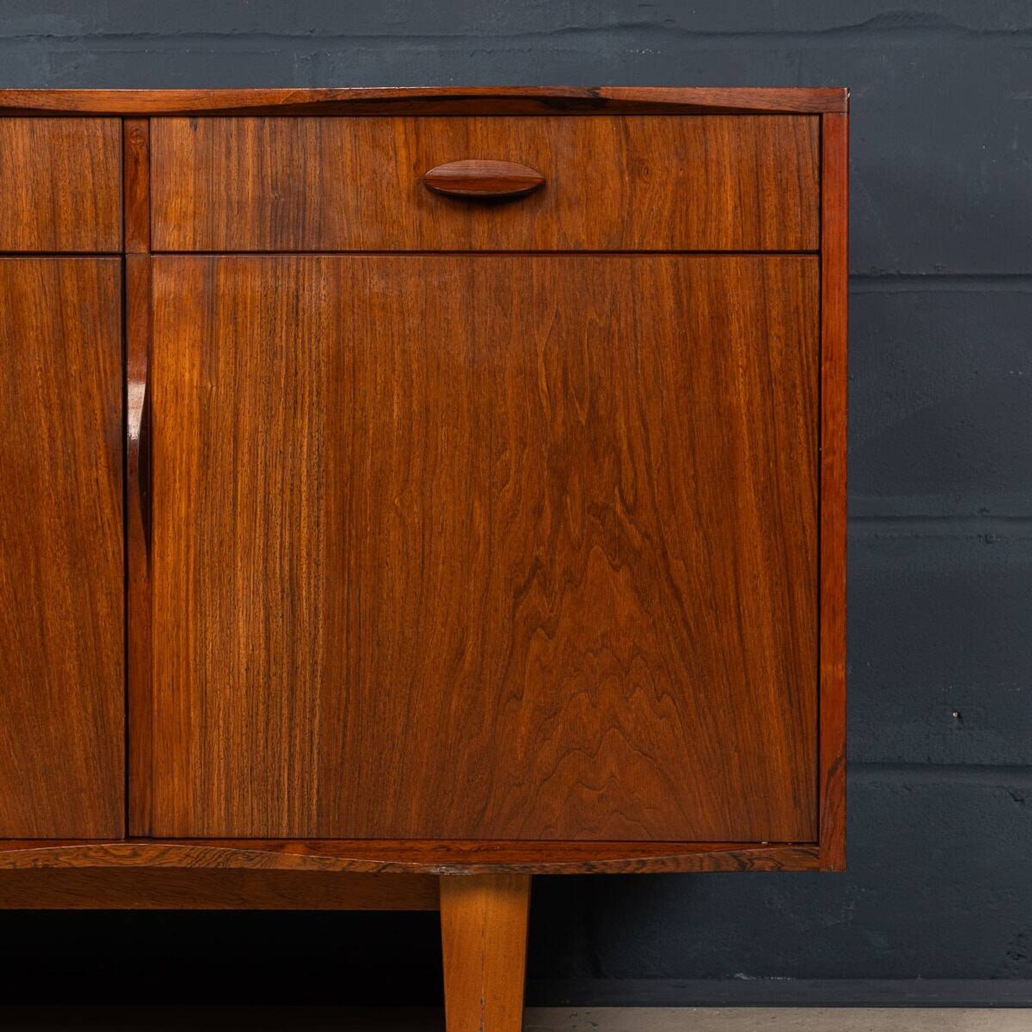 20thC ENGLISH ROSEWOOD SIDEBOARD BY GORDON RUSSELL c.1967