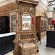 Entrance hall wardrobe in walnut, late 19th century.