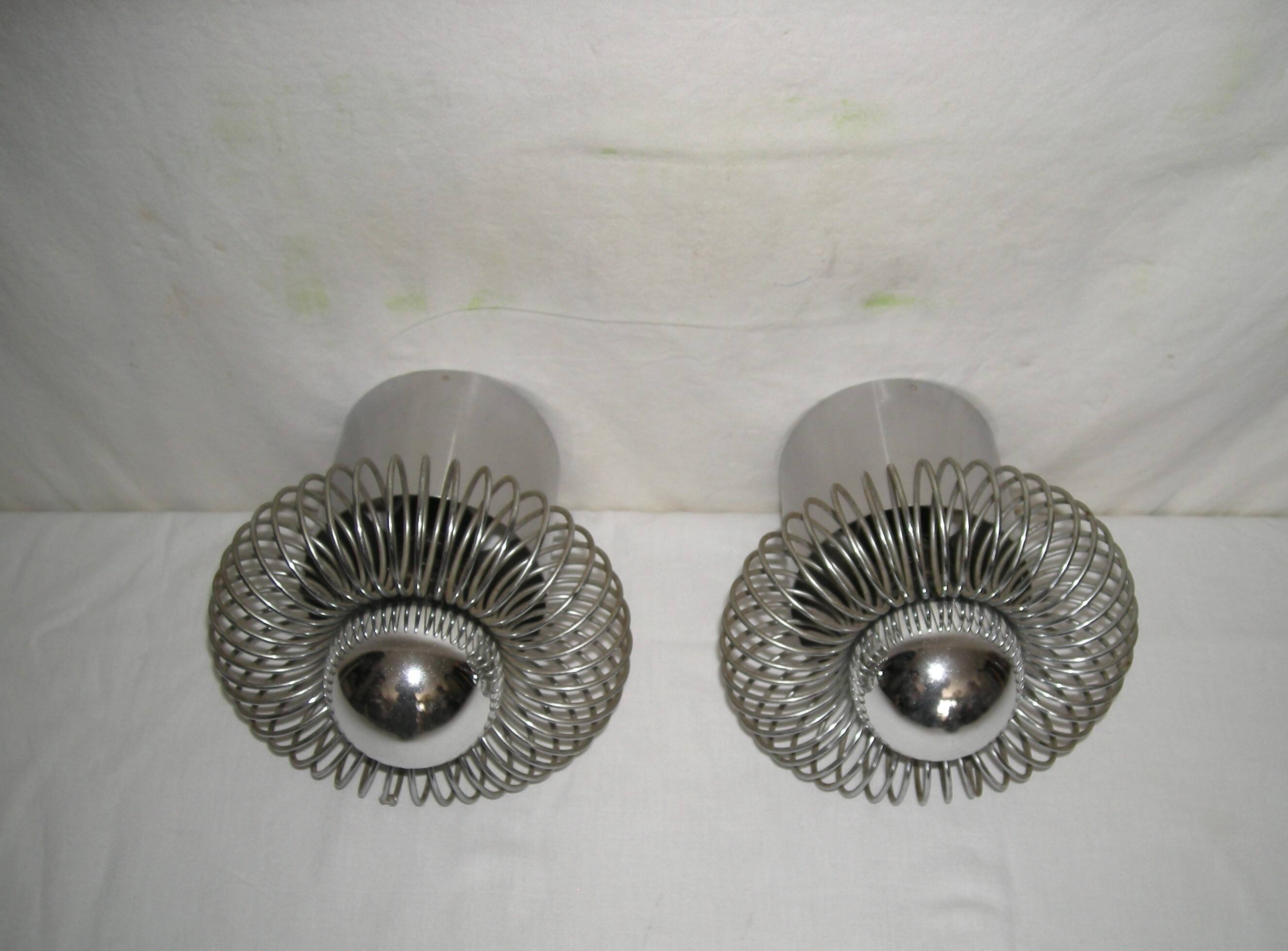 Pair of spring wall lights - Philippe Rogier - Oxar from the 70s