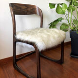 Pair of Baumann chairs model "Traineau"