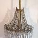 Lustre ancien forme montgolfière en laiton 4 feux